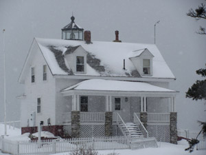 Pemaquid Point during a February 2011 snowstorm