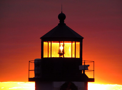 A lantern aglow