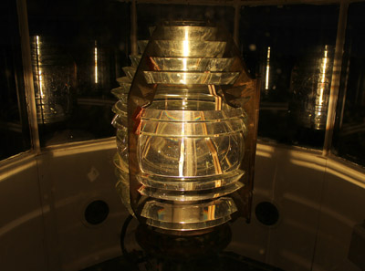 Fresnel lens at Fort Point Light