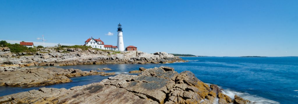 Portland Head Lighthouse stands guard over the rocky coastline