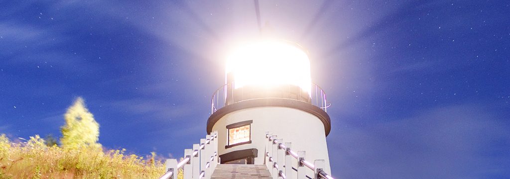 Owls Head Lighthouse at night