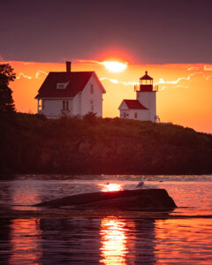 Curtis Island Lighthouse at sunrise.