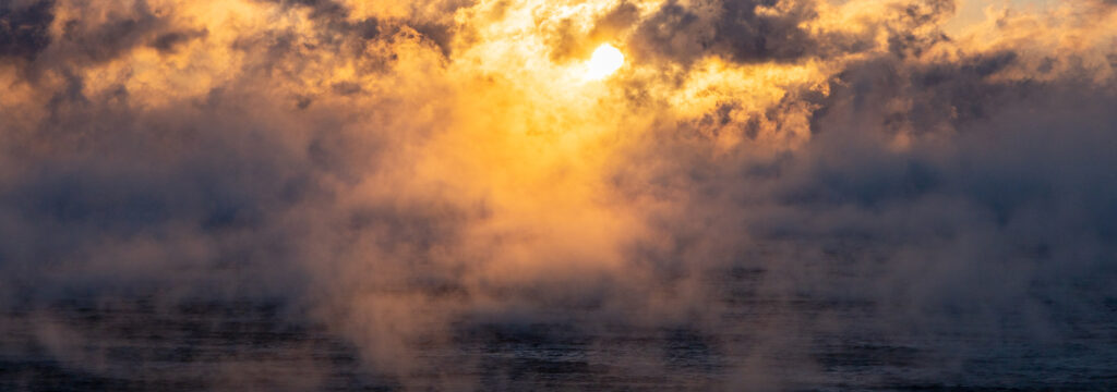 Arctic sea smoke